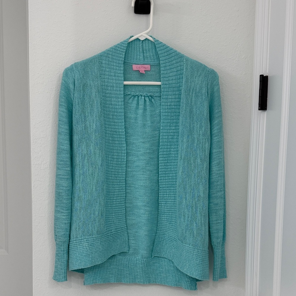 Lilly Pulitzer Aqua Cardigan Sweater